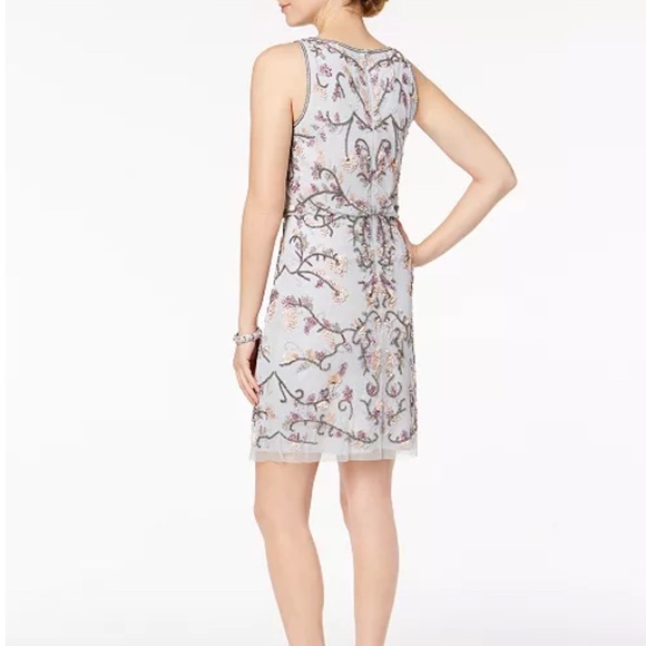 Adrianna Papell Sleeveless Beaded Blouson Dress - Picture 3 of 10